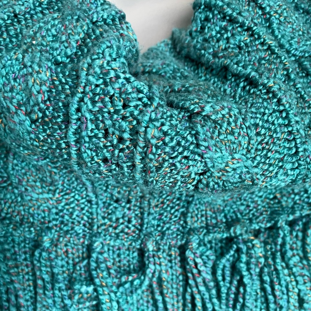 Christopher & Banks fringed cowl neck sweater size small/medium - Picture 7 of 7